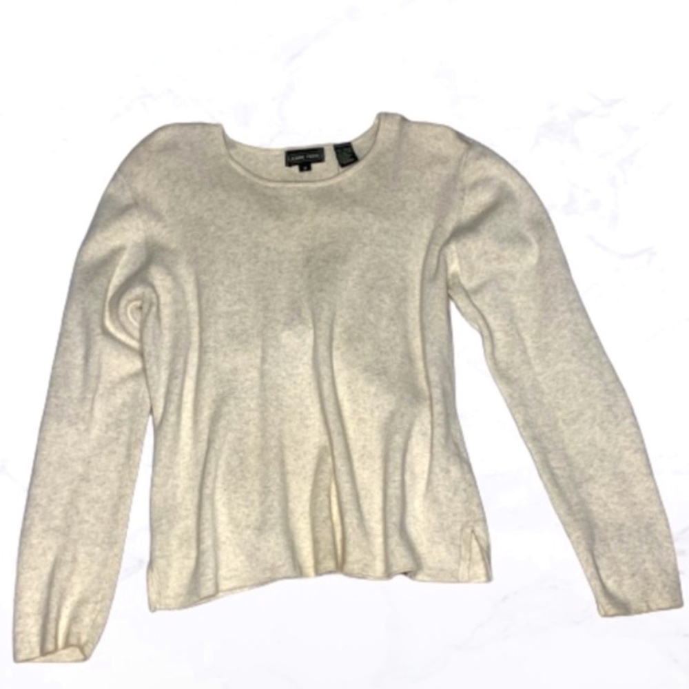 Jeanne Pierre Off- White Cotton Sweater Medium